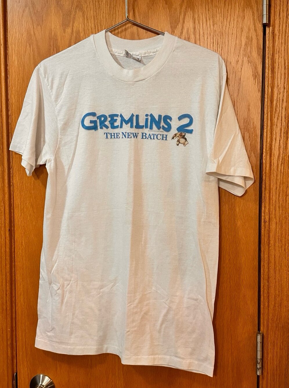 Gremlins 2 The New Batch White And Blue Short Sleeve T Shirt Vintage L Large